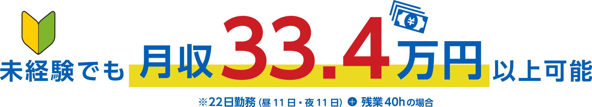 月収33.4万円可能