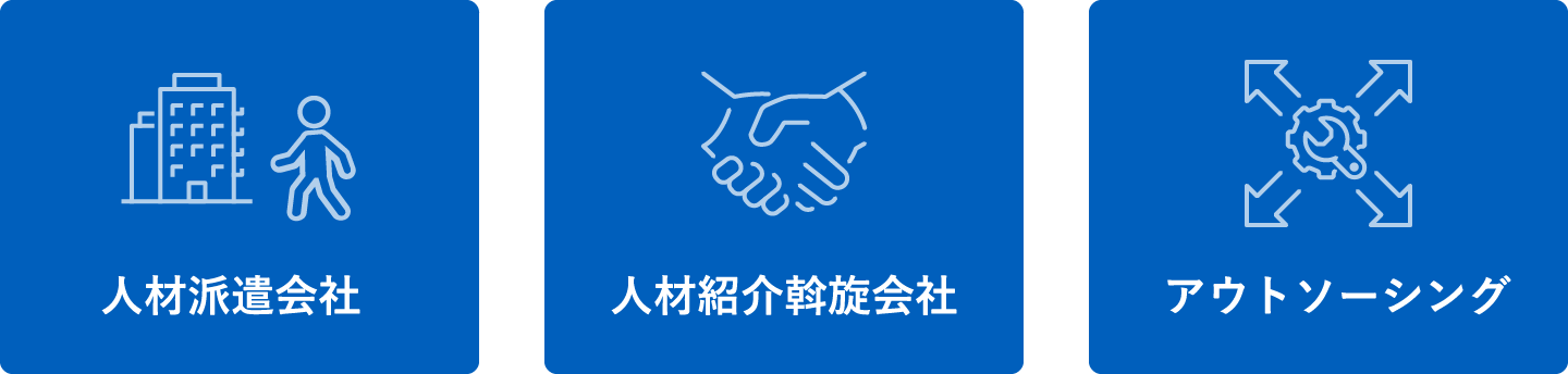 人材派遣会社 / 人材紹介斡旋会社 / アウトソーシング